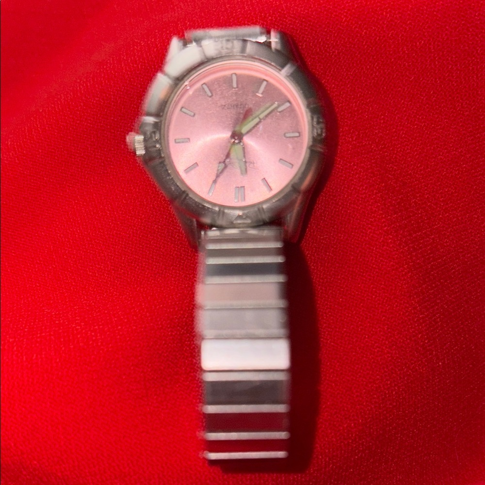 Silver and Pink Panama Jack Watch